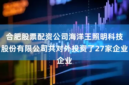 合肥股票配资公司海洋王照明科技股份有限公司共对外投资了27家企业