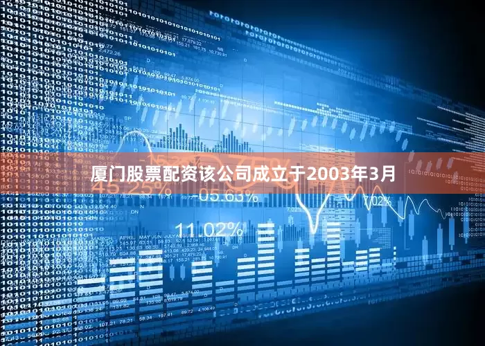 厦门股票配资该公司成立于2003年3月